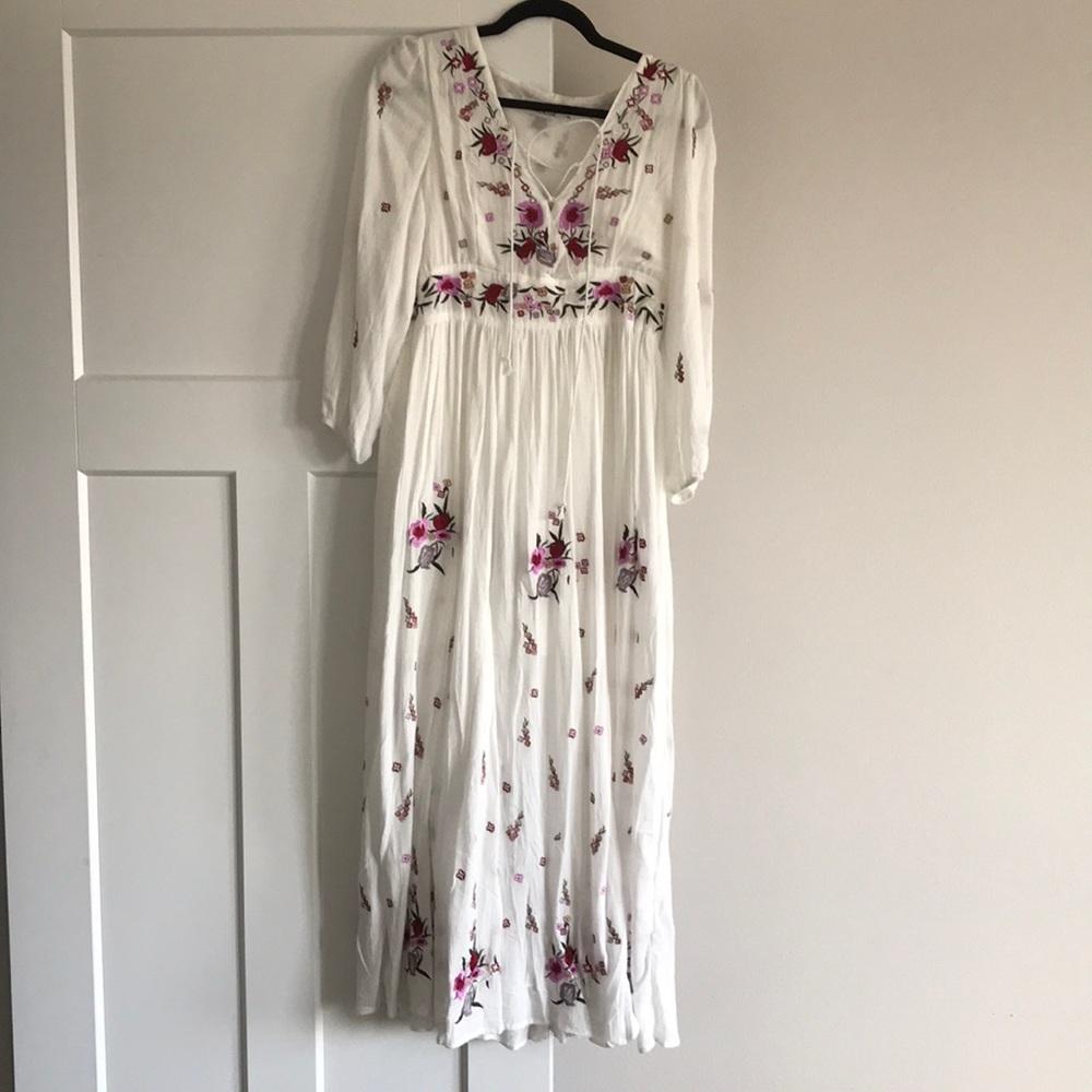 Chi wish embroidered maxi dress